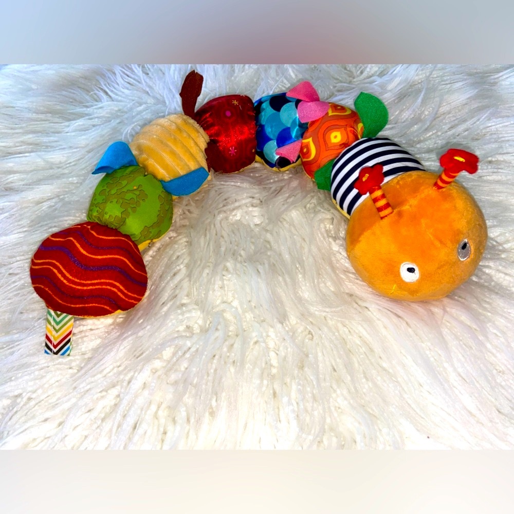 Colorful Plush Caterpillar Learning Toy